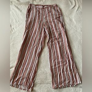 Roxy linen striped pants
